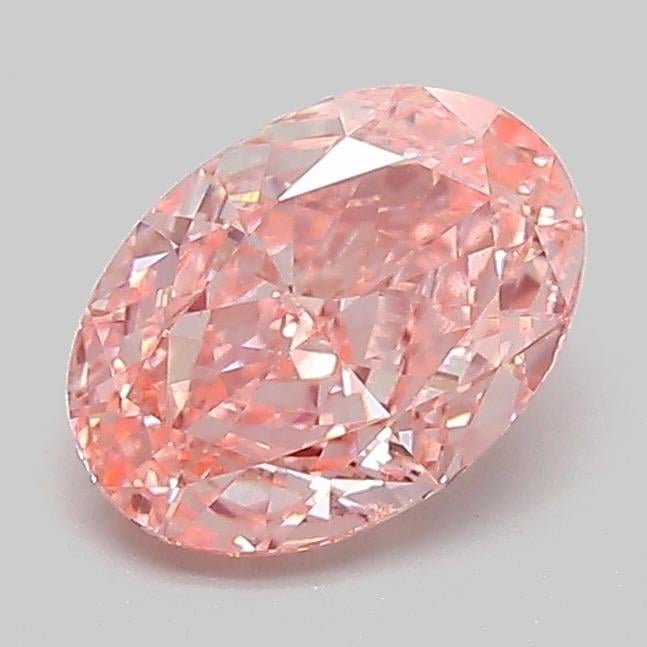 1.15 Ct. Fancy Vivid  Pink Oval Lab Grown Diamond