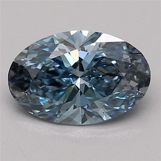 1.16 Ct. Fancy Vivid Blue Oval Lab Grown Diamond