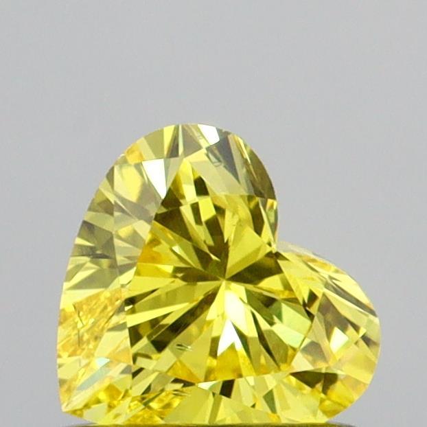 0.61 Ct. Fancy Vivid Yellow Heart Lab Grown Diamond