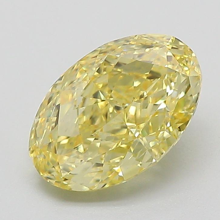 1.73 Ct. Fancy Intense Yellow Oval Lab Grown Diamond