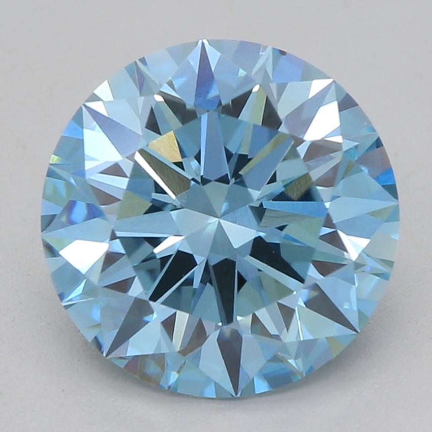 2.22 Ct. Fancy Intense Blue Round Lab Grown Diamond