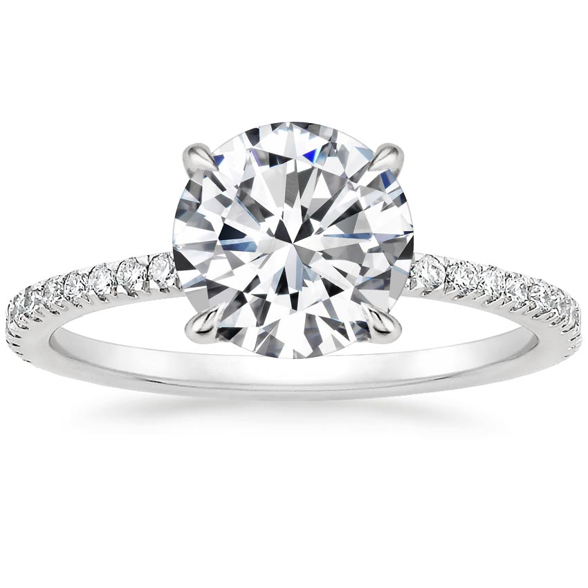 18K White Gold Luxe Viviana Diamond Ring (1/3 ct. tw.), large top view