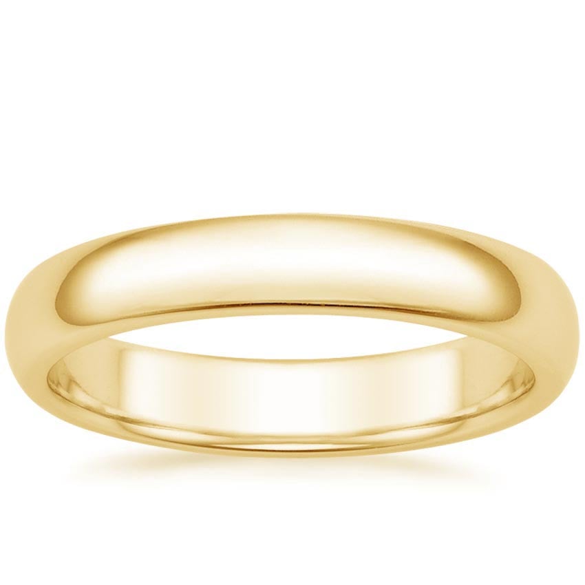 Size 8.5 03.00 mm Light Comfort-Fit Wedding Band Ring in 14k Yellow Gold 