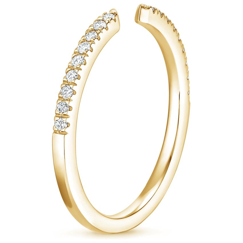 18K Yellow Gold Sia Diamond Open Ring (1/8 ct. tw.), large side view
