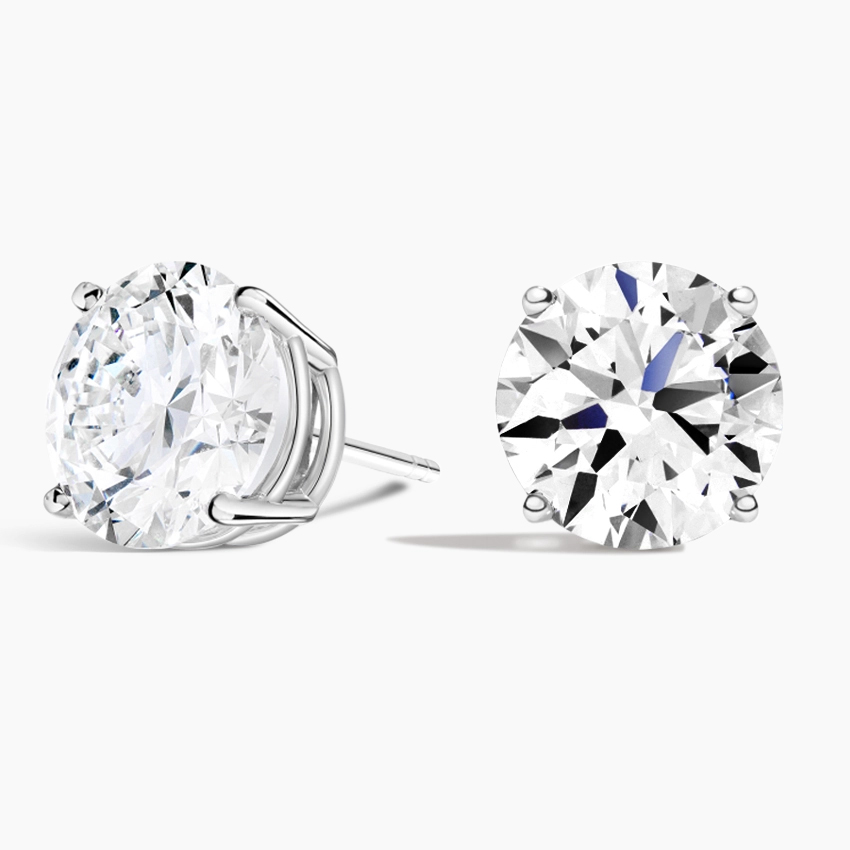 Solitaire Lab-Grown Diamond Stud Earrings