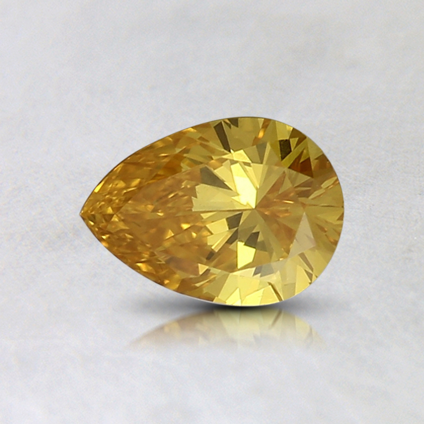 0.42 Ct. Fancy Intense Orange-Yellow Pear Lab Grown Diamond