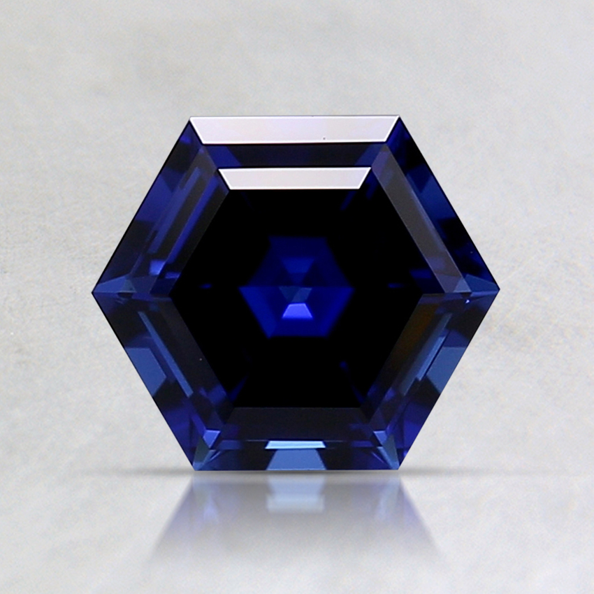 7mm Blue Hexagon Lab Created Sapphire