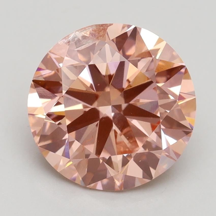 3.01 Ct. Fancy Intense Pink Round Lab Grown Diamond