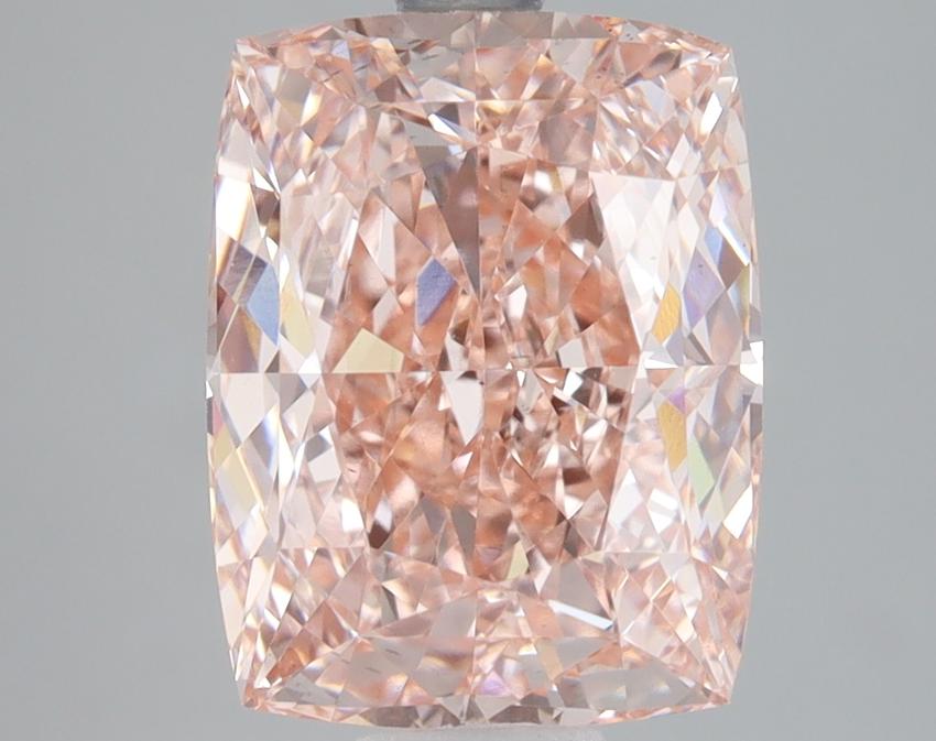 4.02 Ct. Fancy Vivid Pink Cushion Lab Grown Diamond