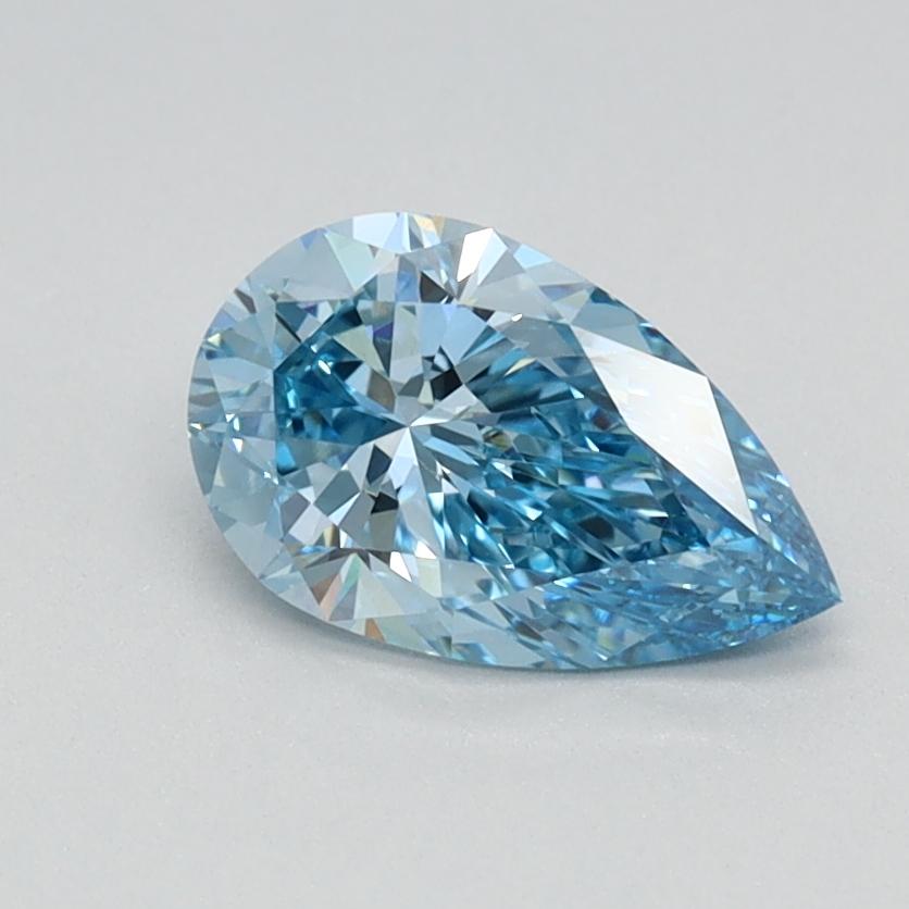 0.72 Ct. Fancy Vivid Blue Pear Lab Grown Diamond