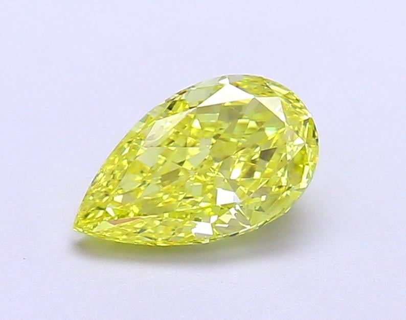 1.12 Ct. Fancy Vivid Yellow Pear Lab Grown Diamond