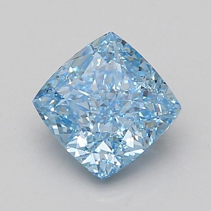 2.10 Ct. Fancy Vivid Blue Cushion Lab Grown Diamond