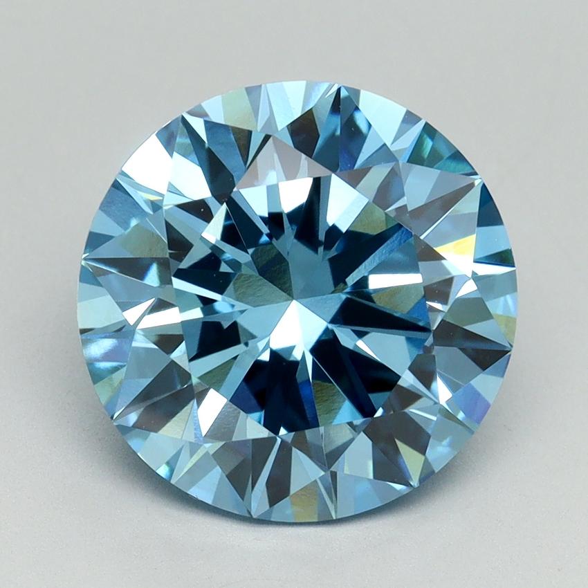 5.11 Ct. Fancy Vivid Blue Round Lab Grown Diamond
