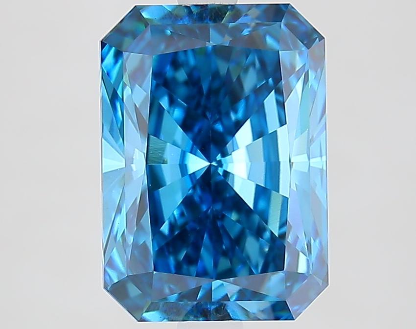 4.30 Ct. Fancy Vivid Blue Radiant Lab Grown Diamond