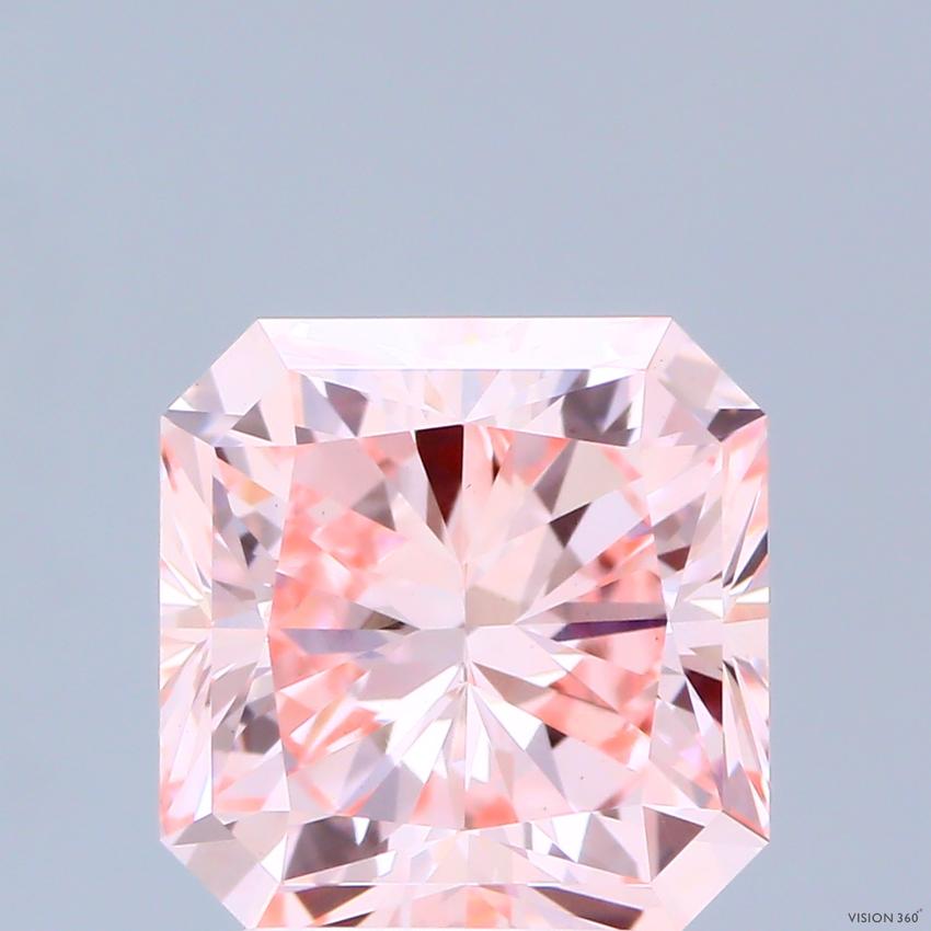 3.40 Ct. Fancy Intense Pink Radiant Lab Grown Diamond