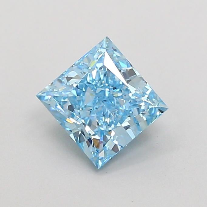 1.01 Ct. Fancy Vivid  Blue Princess Lab Grown Diamond