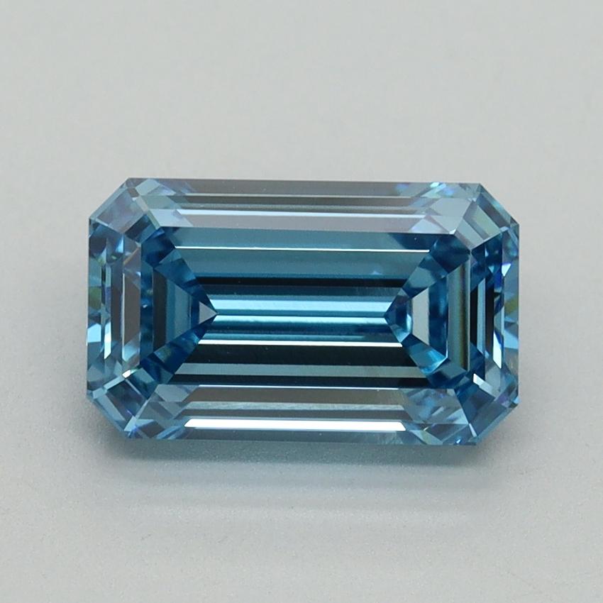2.20 Ct. Fancy Vivid Blue Emerald Lab Grown Diamond