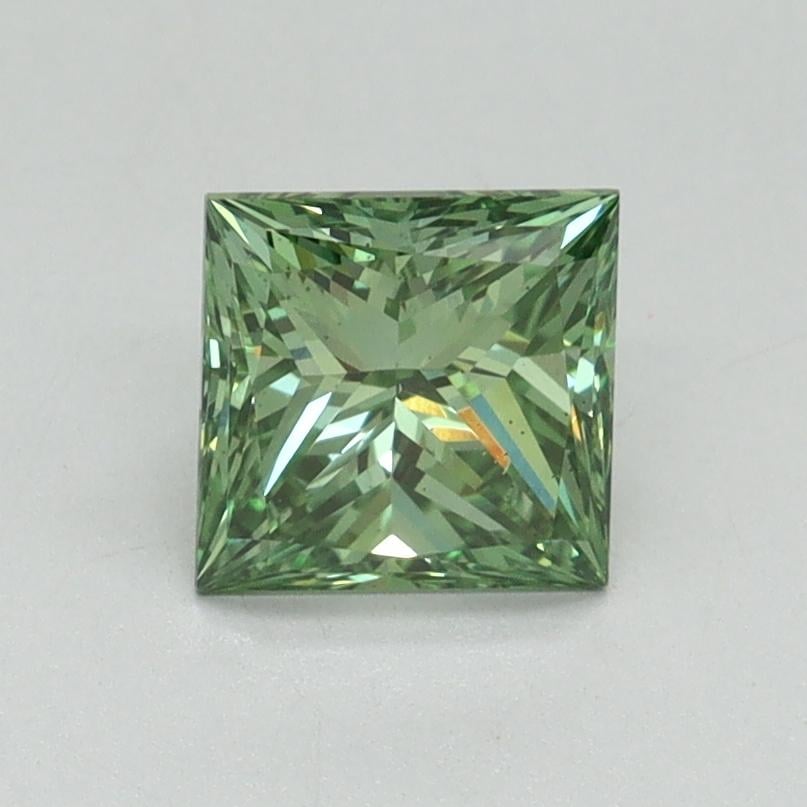 1.00 Ct. Fancy Vivid Pacific Green Princess Lab Grown Diamond