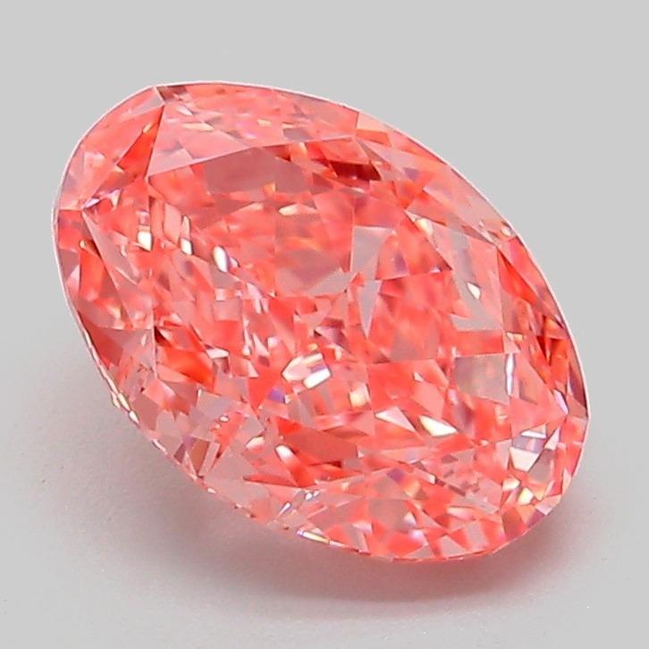 2.10 Ct. Fancy Vivid Pink Oval Lab Grown Diamond
