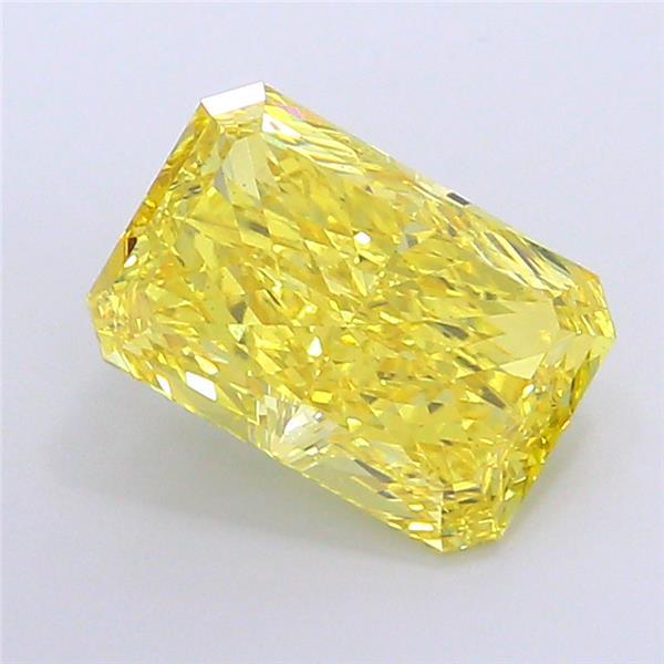 4.62 Ct. Fancy Vivid  Yellow Radiant Lab Grown Diamond