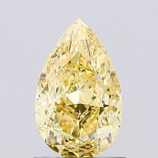 1.03 Ct. Fancy Vivid  Yellow Pear Lab Grown Diamond