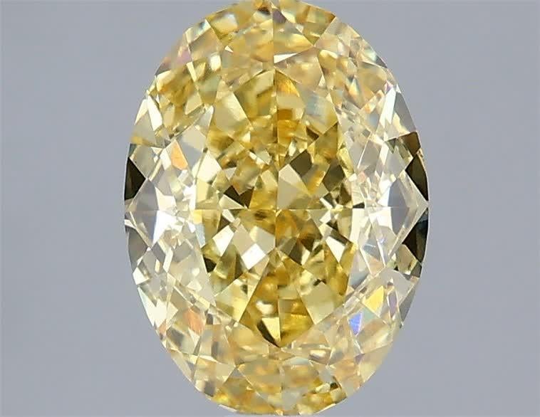 2.07 Ct. Fancy Intense Yellow Oval Lab Grown Diamond