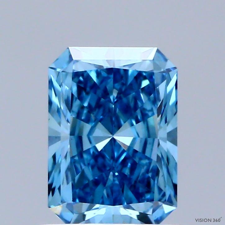 1.00 Ct. Fancy Vivid Blue Radiant Lab Grown Diamond
