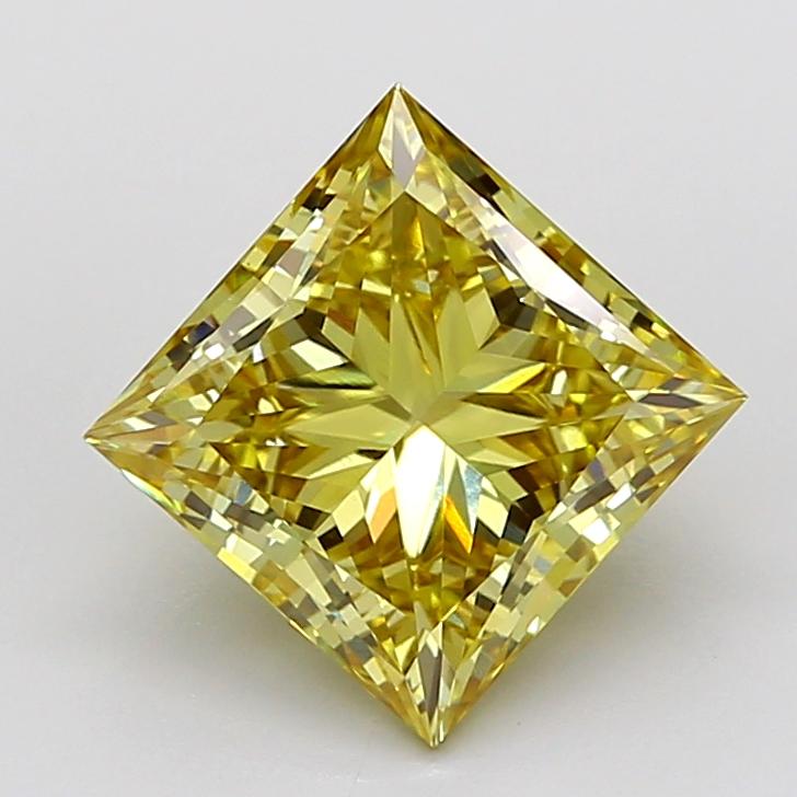 4.53 Ct. Fancy Intense  Yellow Princess Lab Grown Diamond