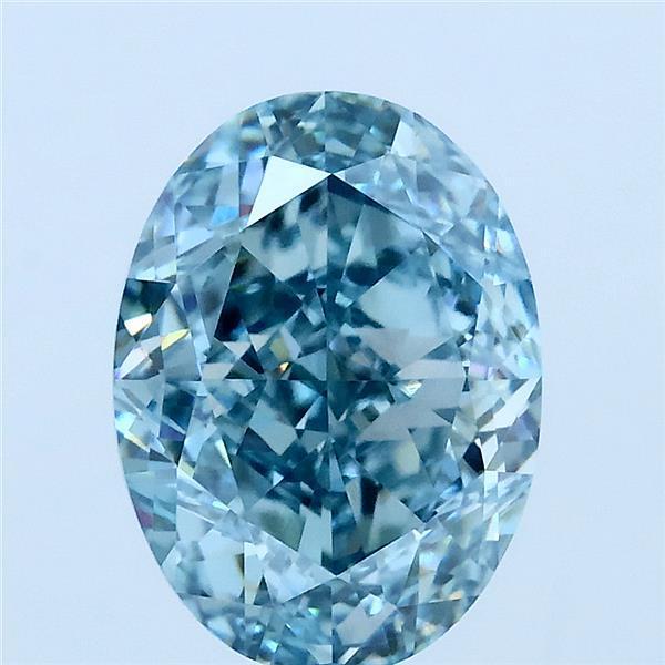 3.13 Ct. Fancy Blue Oval Lab Grown Diamond