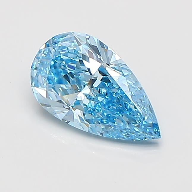 0.88 Ct. Fancy Vivid Blue Pear Lab Grown Diamond