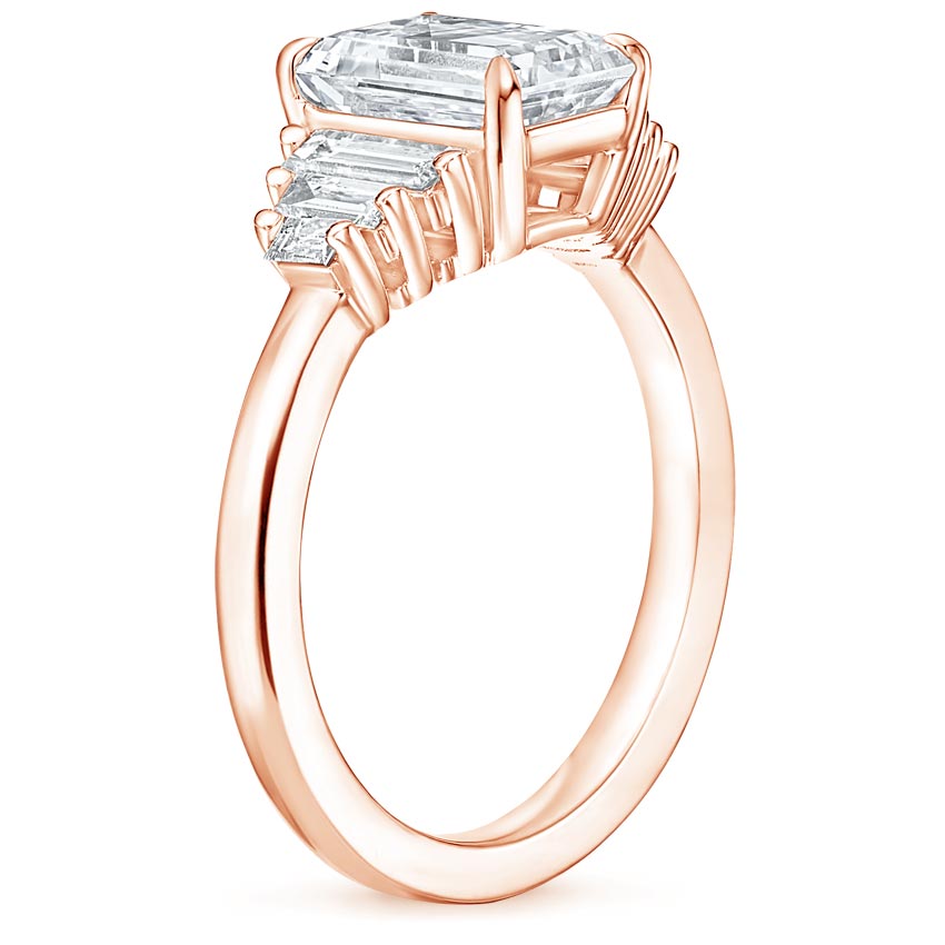 14K Rose Gold Faye Baguette Diamond Ring (1/2 ct. tw.), large side view
