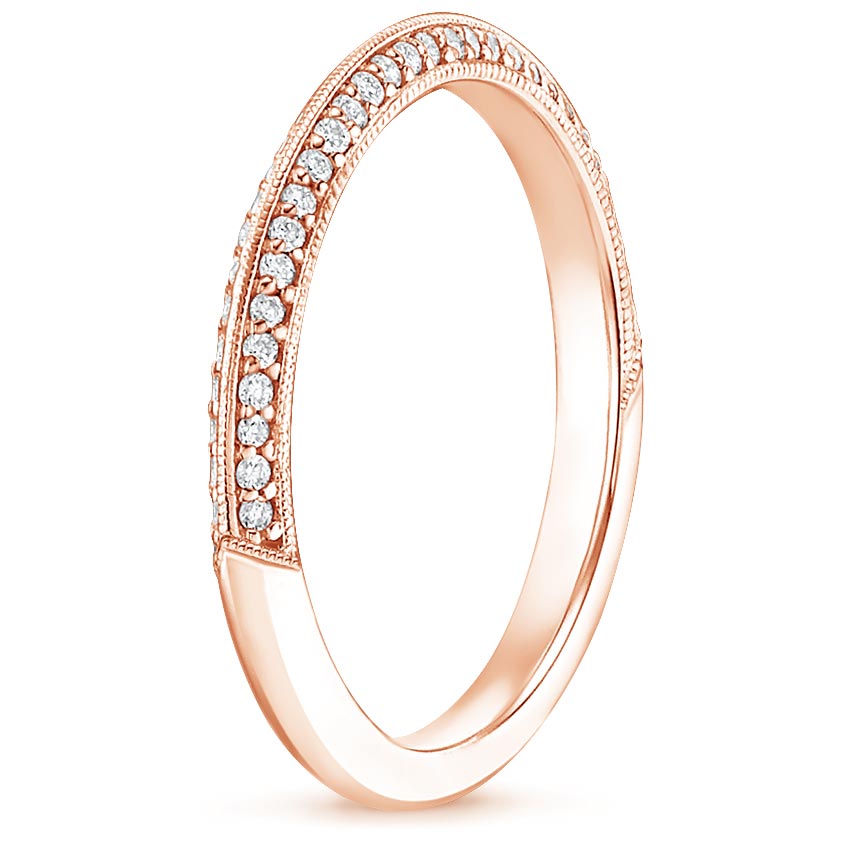 14K Rose Gold Callista Diamond Ring, large side view