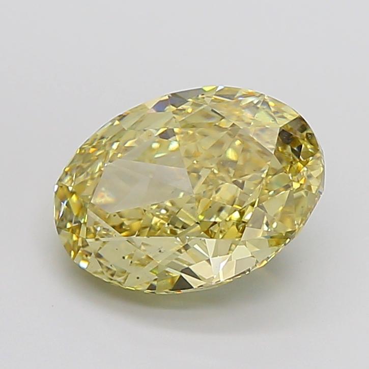 8.09 Ct. Fancy Intense Yellow Oval Lab Grown Diamond