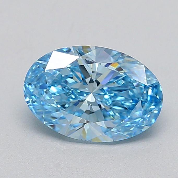 0.99 Ct. Fancy Vivid Blue Oval Lab Grown Diamond