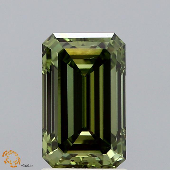 2.01 Ct. Fancy Vivid Green Emerald Lab Grown Diamond