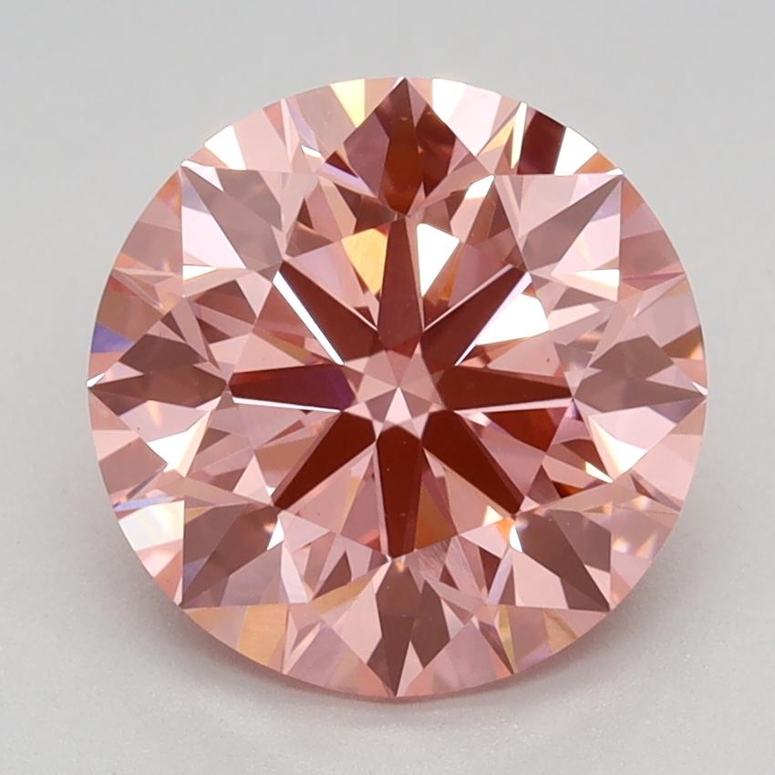 2.51 Ct. Fancy Vivid  Pink Round Lab Grown Diamond