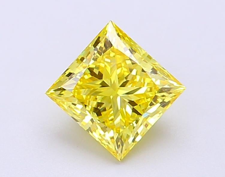 1.25 Ct. Fancy Vivid Yellow Princess Lab Grown Diamond