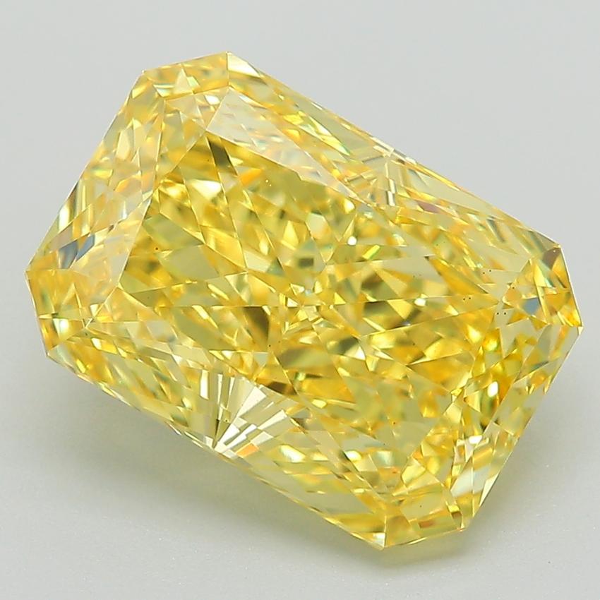 5.20 Ct. Fancy Vivid Yellow Radiant Lab Grown Diamond