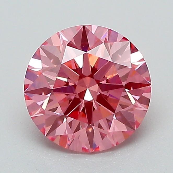 1.27 Ct. Fancy Vivid Pink Round Lab Grown Diamond
