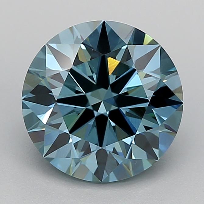 2.24 Ct. Fancy Vivid  Blue Round Lab Grown Diamond