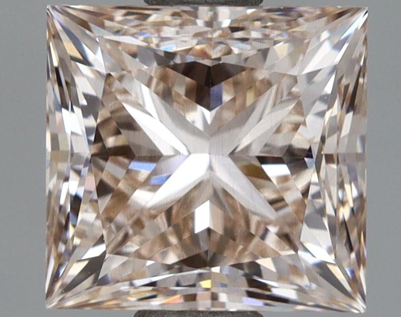 2.04 Ct. Fancy Light Brown Pink Princess Lab Grown Diamond