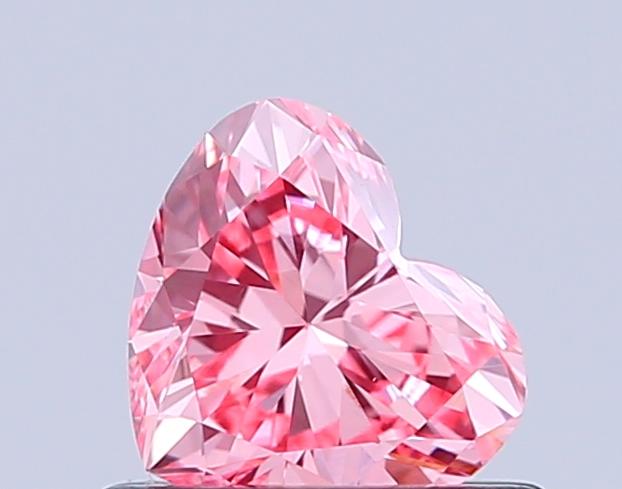 0.55 Ct. Fancy Vivid Pink Heart Lab Grown Diamond