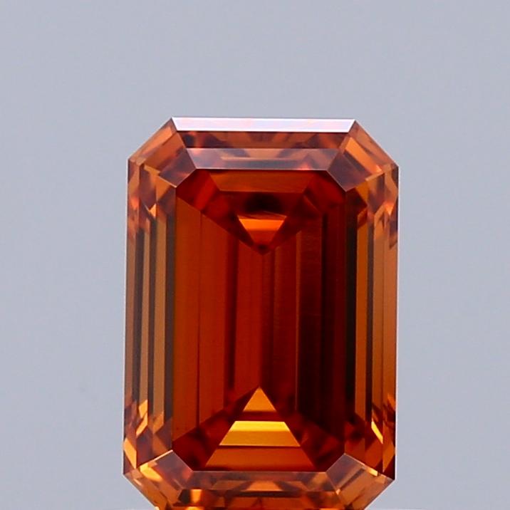 1.06 Ct. Fancy Vivid Orange Emerald Lab Grown Diamond