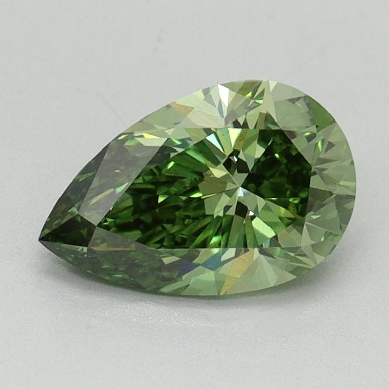 1.00 Ct. Fancy Vivid Green Pear Lab Grown Diamond