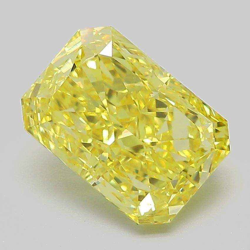 3.09 Ct. Fancy Vivid Yellow Radiant Lab Grown Diamond