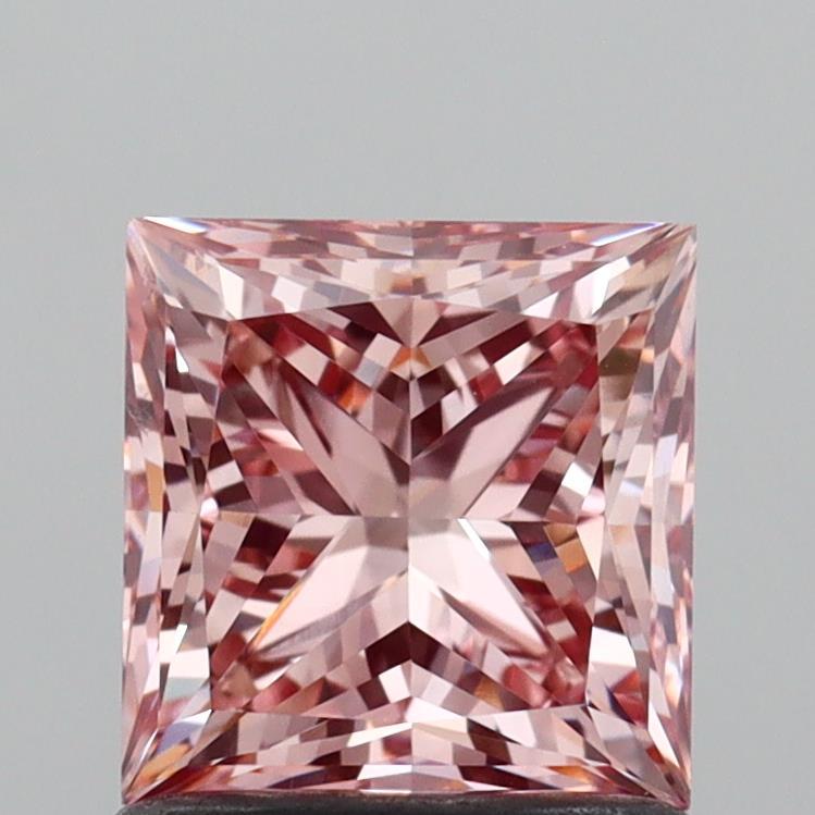 1.24 Ct. Fancy Intense Brownish Pink Princess Lab Grown Diamond