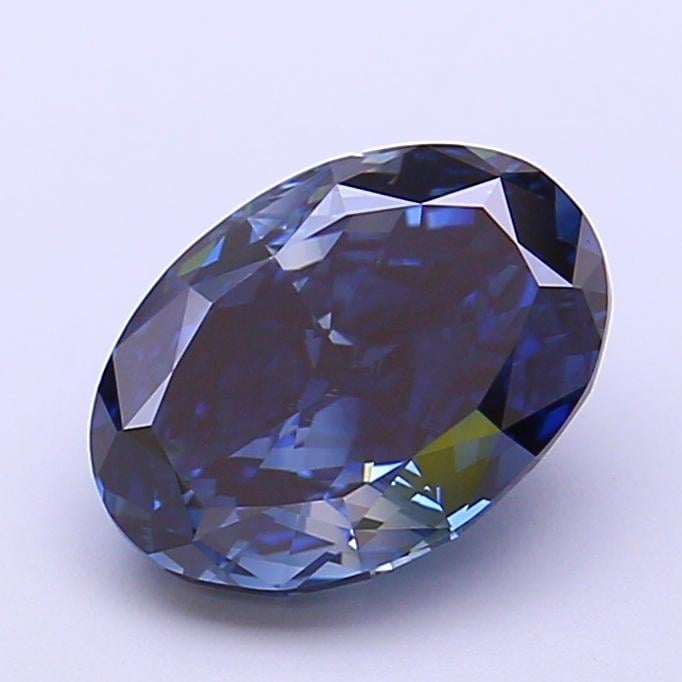 2.37 Ct. Fancy Vivid Blue Oval Lab Grown Diamond