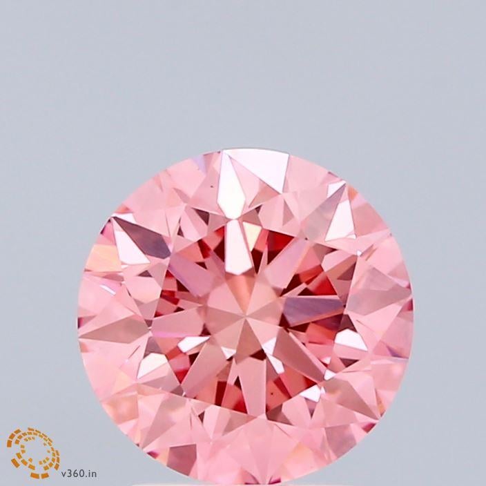 2.02 Ct. Fancy Vivid Pink Round Lab Grown Diamond
