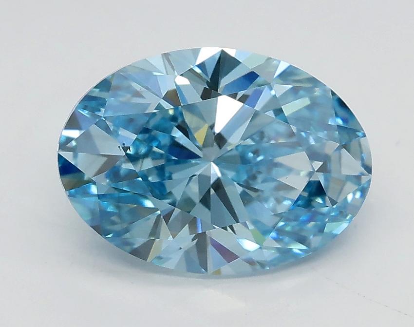 2.01 Ct. Fancy Vivid Blue Oval Lab Grown Diamond