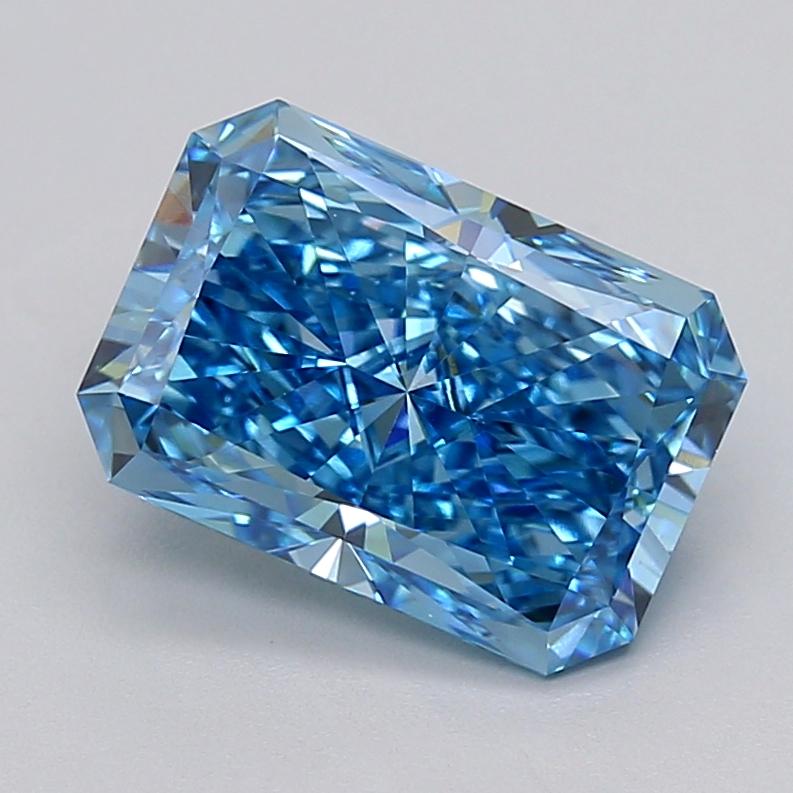4.04 Ct. Fancy Vivid  Blue Radiant Lab Grown Diamond